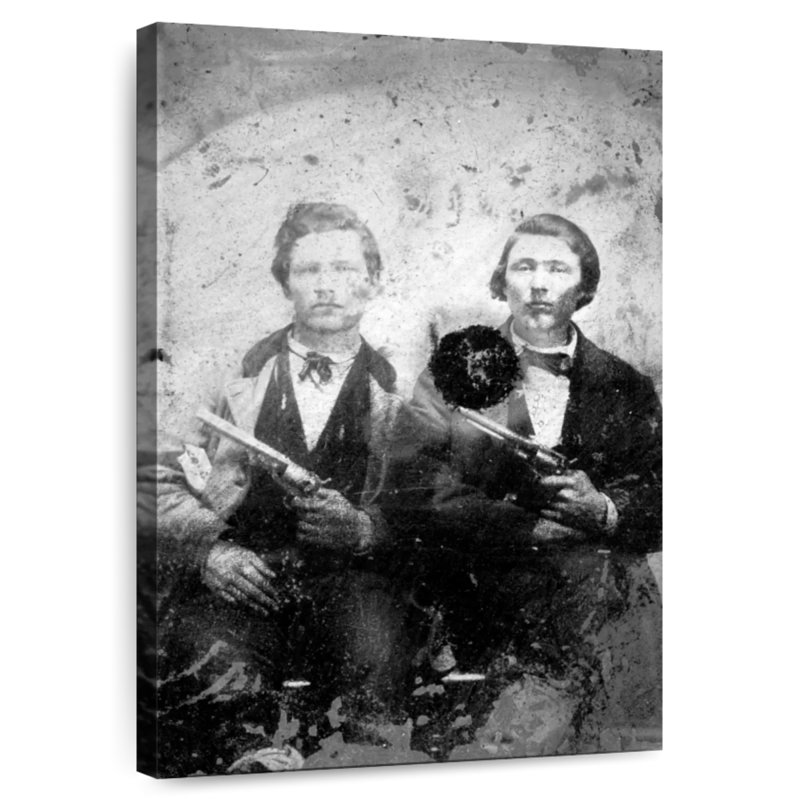 Jesse et Frank James 1866-76, H 30 po x l 20 po