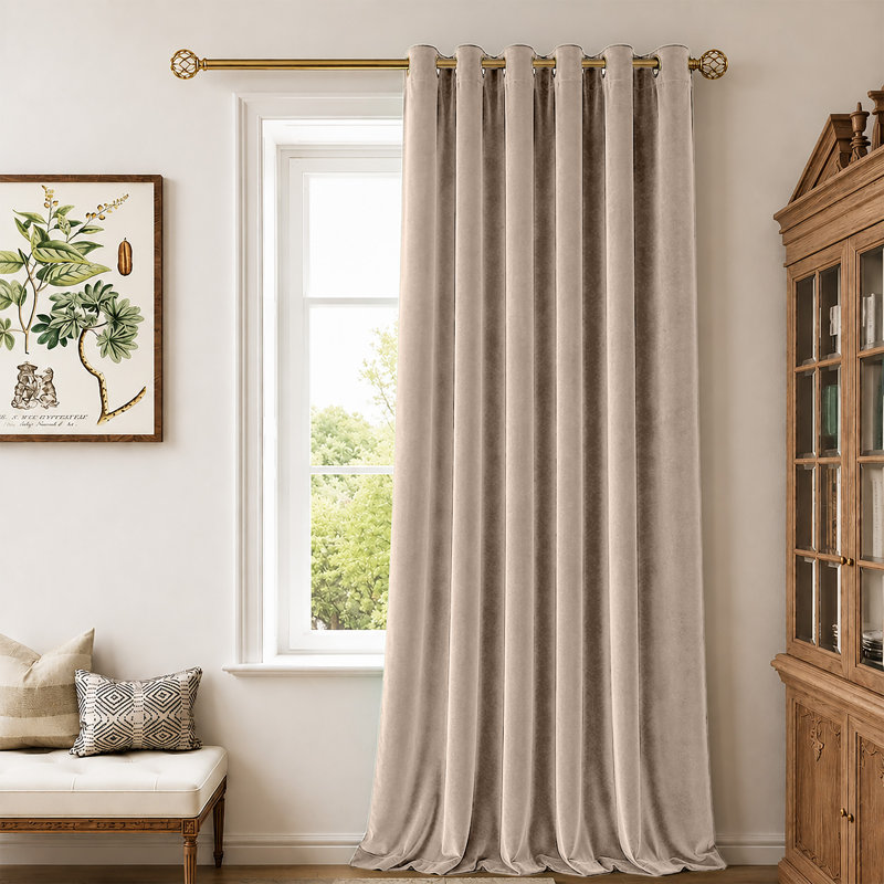 Single Curtain Panel, BEIGE