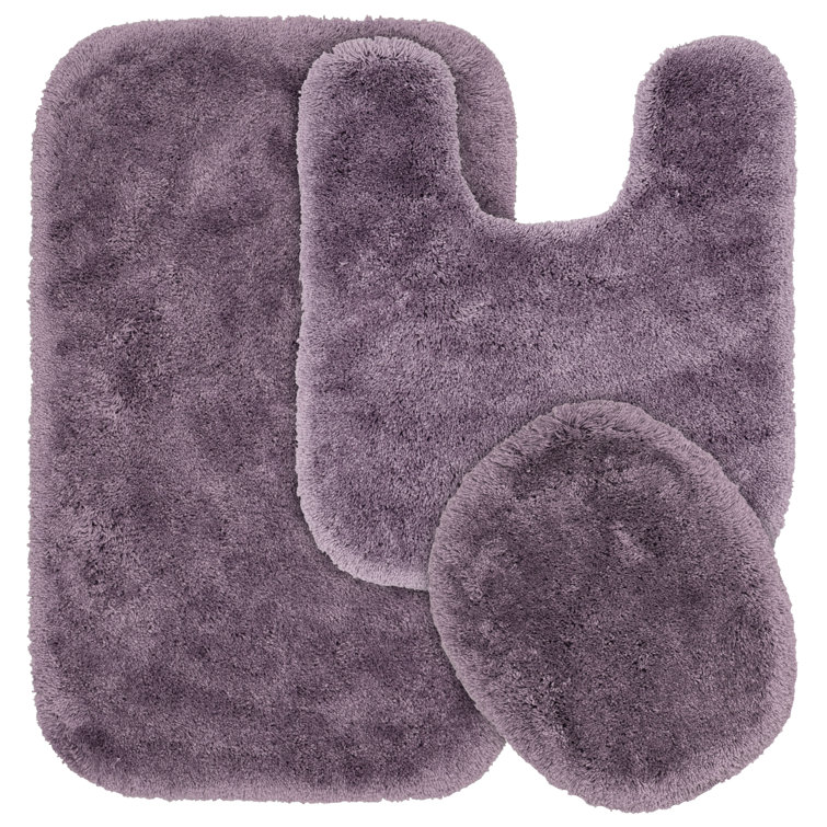 Billy-Dean Nylon 3 Piece Bath Rug Set with Non-Slip Backing