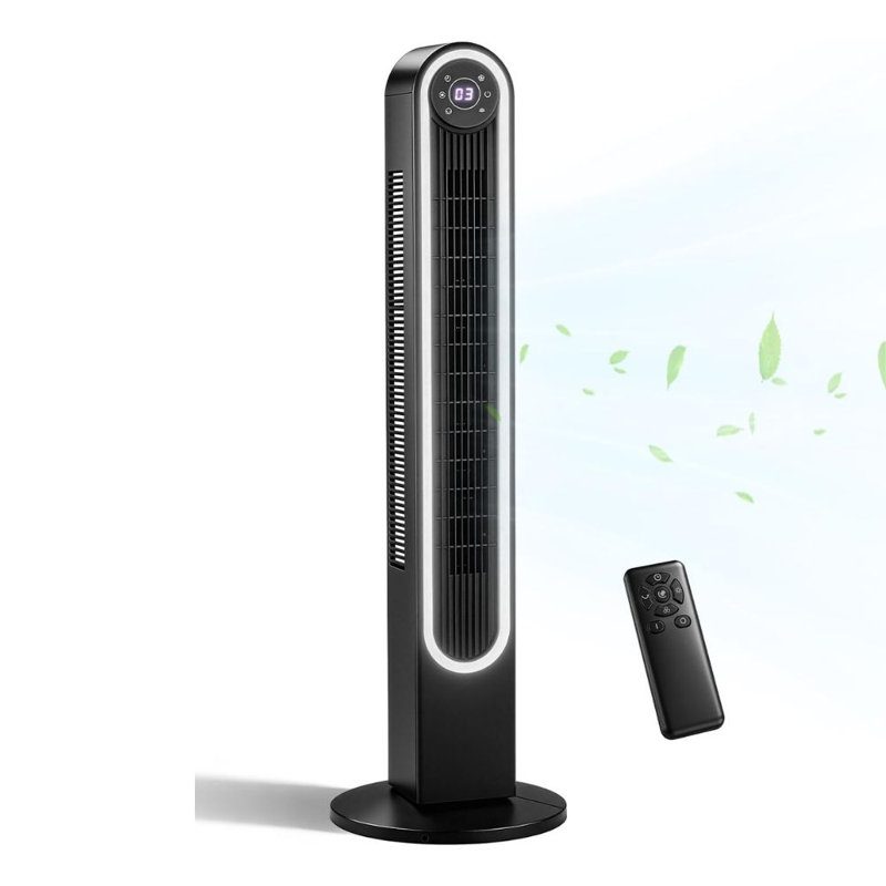 Ventilateur tour électrique 42 "à 3 vitesses avec minuterie et lumière H 42"