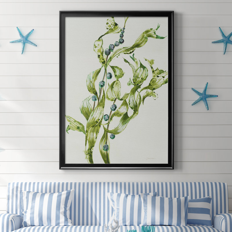 Toile encadrée de qualité supérieure Sea Grapes - prête à être accrochée, H 30,5 po x l 42,5 po x P 1,5 po