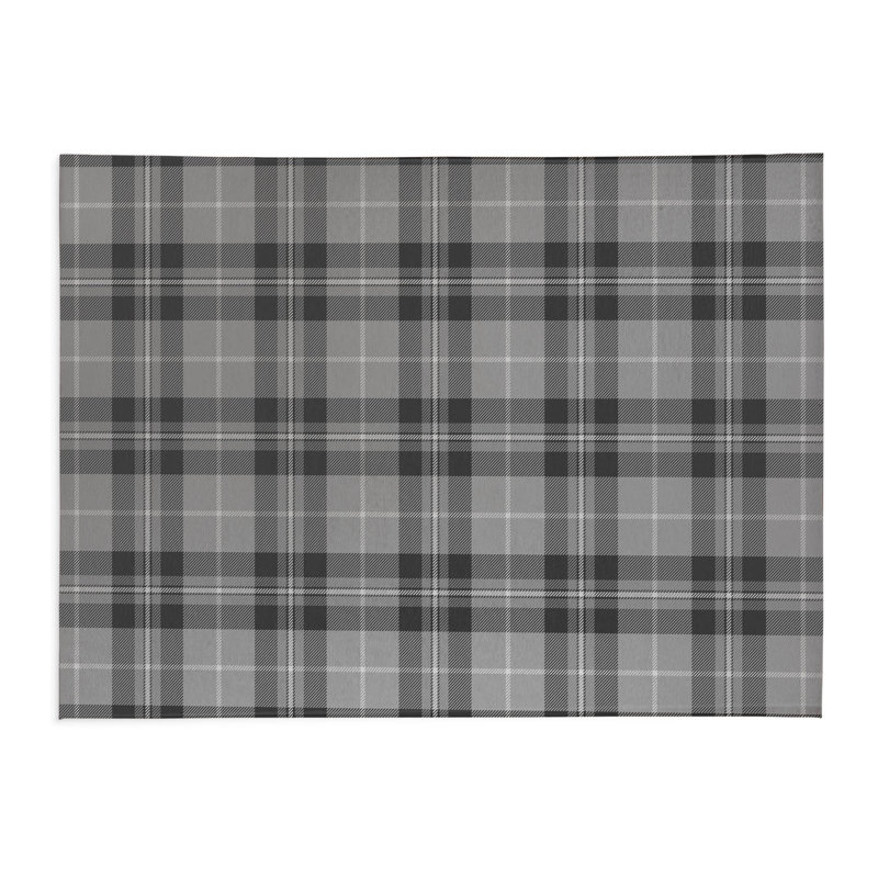 Tapis de bureau léger Tartan Block, L 3 pi x L 2 pi, Gris