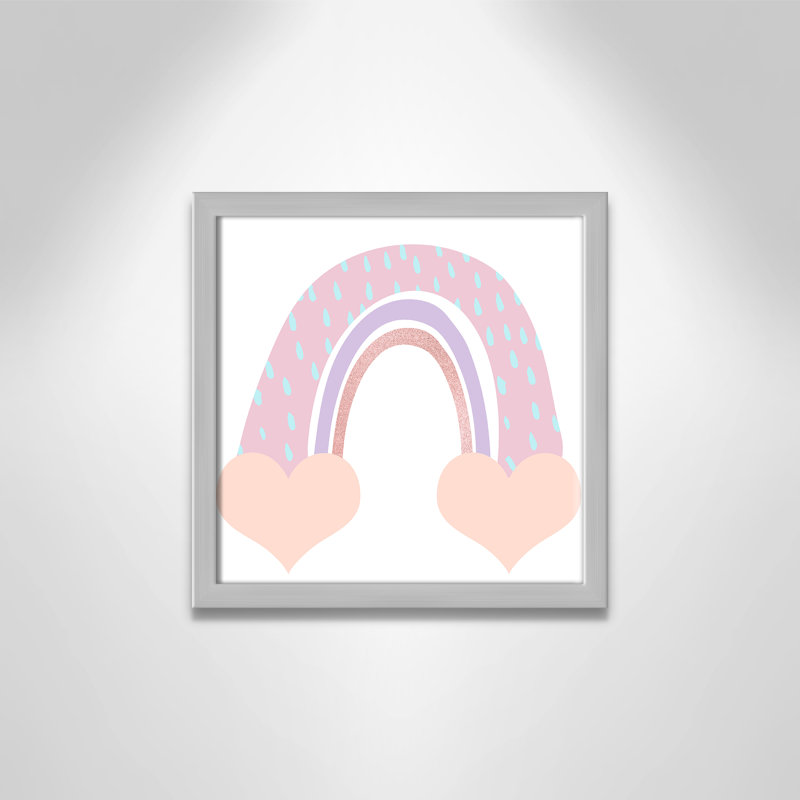 Arc-en-ciel 1, H 13 po x l 13 po x P 1,19 po, Encadré de boîte argent