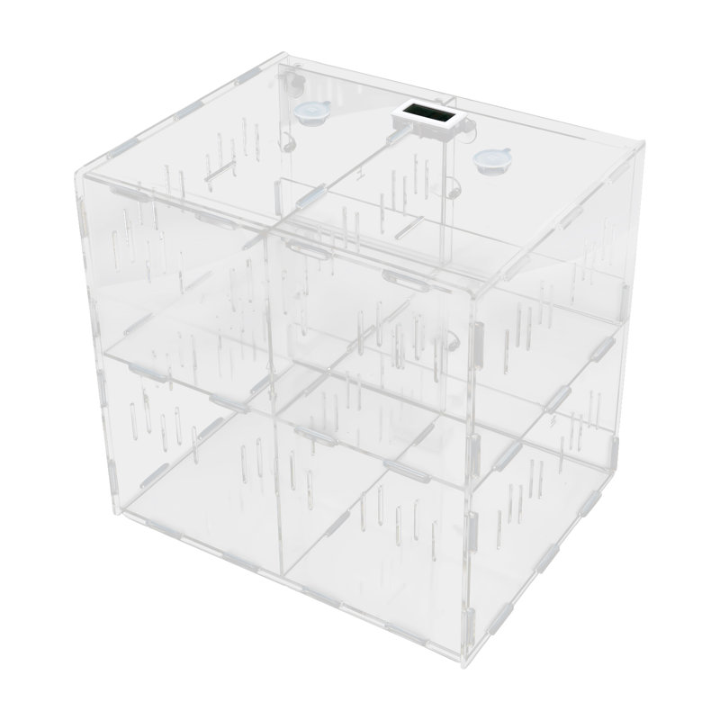 4Grid Acrylic Reptile Tank Terrarium Lizard Climbing Spider Snake Breeding Boxes