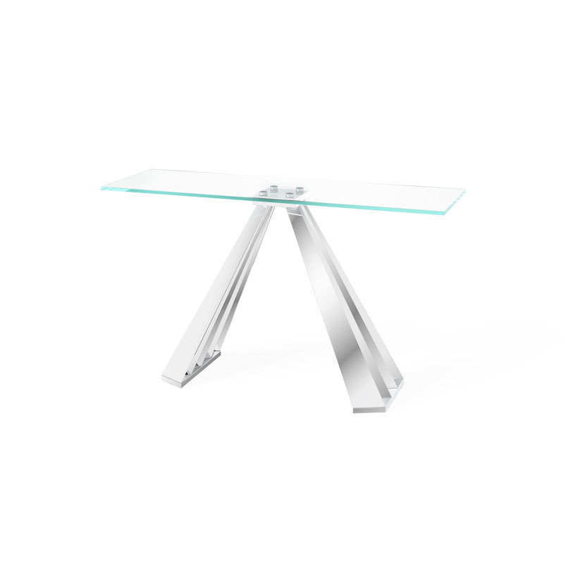 Izabella Clear Glass Console Table