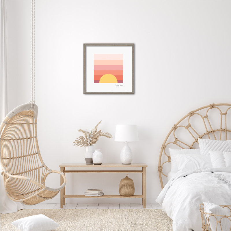 Golden Sol Print by Stefanie Bales, Framed Matted Print, Gray, 10" H x 10" W x 1.125" D