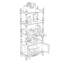 Elegant painted multi-functional bookcase-109679690