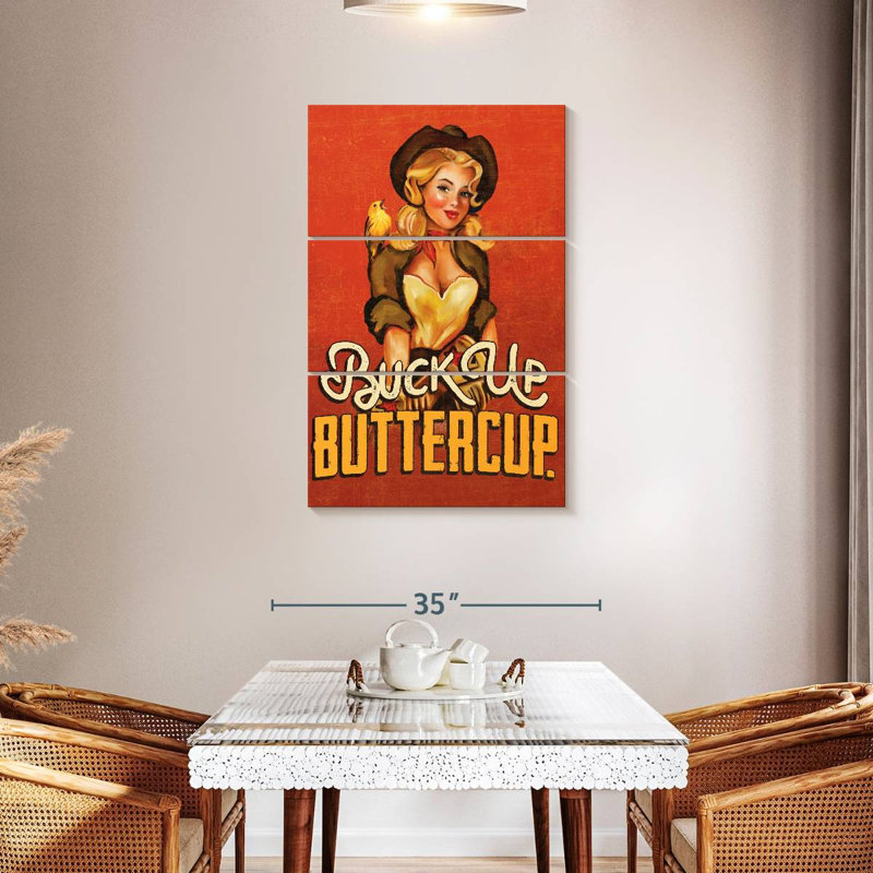 Leisha Buck Up Buttercup Ruby, 45" H x 28" W