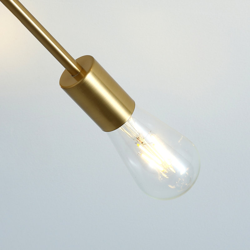 Renshaw 6 - Light Bulbs Sputnik 21.65" Semi Flush Mount Light Fixture, Gold