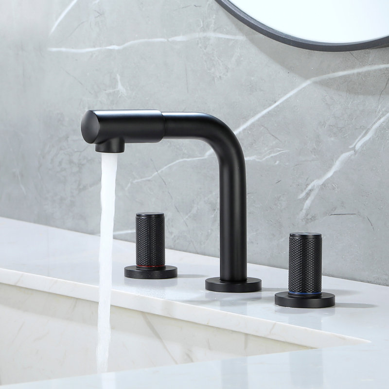 Widespread Bathroom Faucet, Black