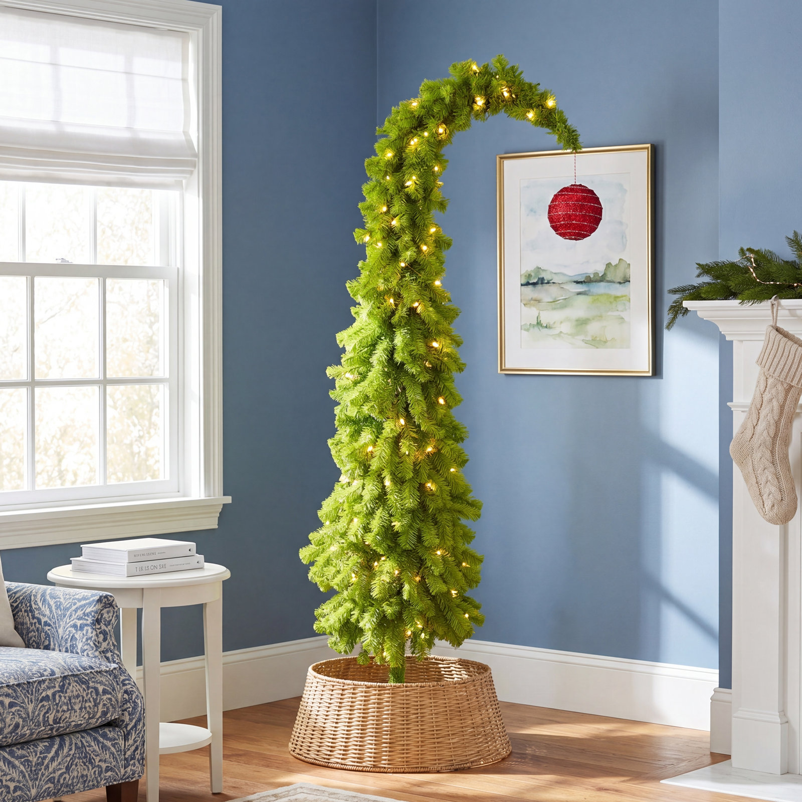 5' Pre-Lit Pine Christmas Tree