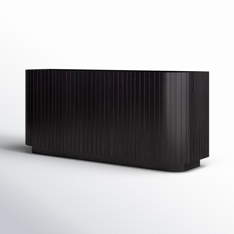 Povera 72'' W Solid Wood Sideboard, Black