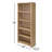 Fitzgerald 5-Shelf Solid and Manufactured Wood Bookcase