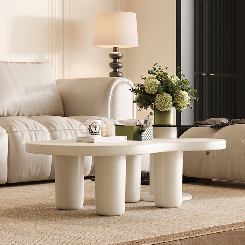 Ensemble de 2 tables basses gigognes modernes 2 en 1 avec plateau en verre