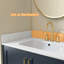 24 po Meuble-lavabo en marbre Real