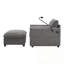 Canapé simple avec repose-pieds et poches de rangement-2143013650