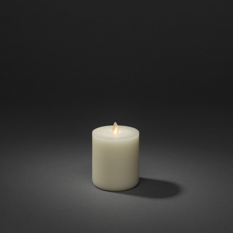 Vanilla Scented Flameless Pillar Candle, 10.1cm x 8.1cm