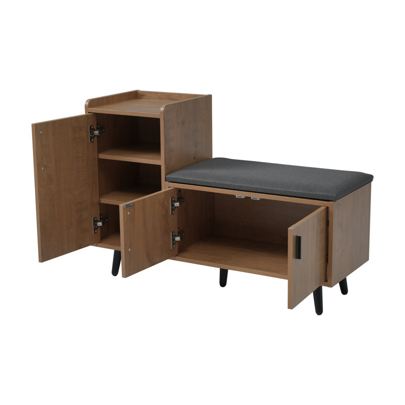 8 Pair Shoe Storage Cabinet, Brown