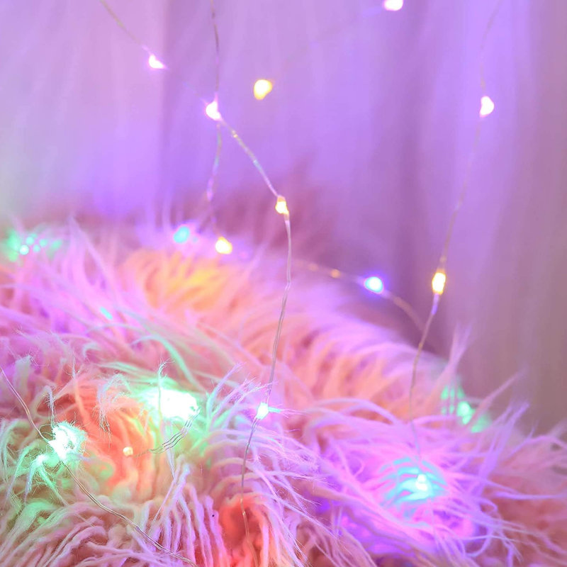 Led Fairy String Curtain Lights with Remote for Indie Room Decor Teenage Girls Bedroom Aesthetic