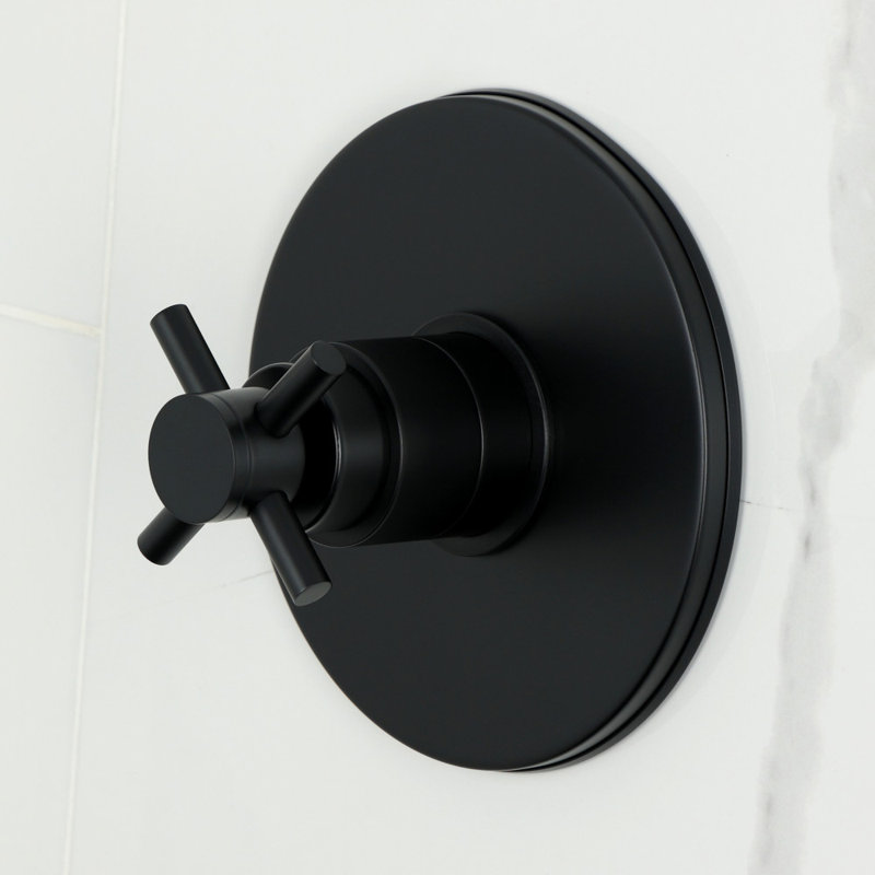 Kingston Brass Concord Single-Handle Pressure Balanced Tub and Shower Faucet, Matte Black