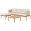 Ensemble de canapé d'extérieur 3 pièces en bois d'acacia et corde