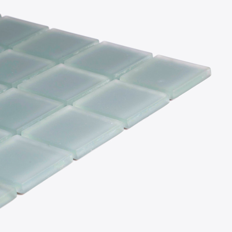 11.8" X 11.8" Matte Finished Glass Mosaic Tile, Chic Gray