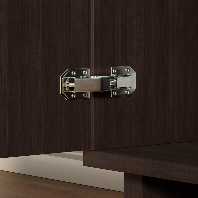 Ensemble de rangement modulaire Almaguer 3 pièces avec 1 tiroir, 6 portes, étagères réglables et fini grain de bois, noyer brun