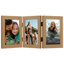 Cadre à charnières pour bureau trois photos - Bois composite et verre incassable-138455713-165786686