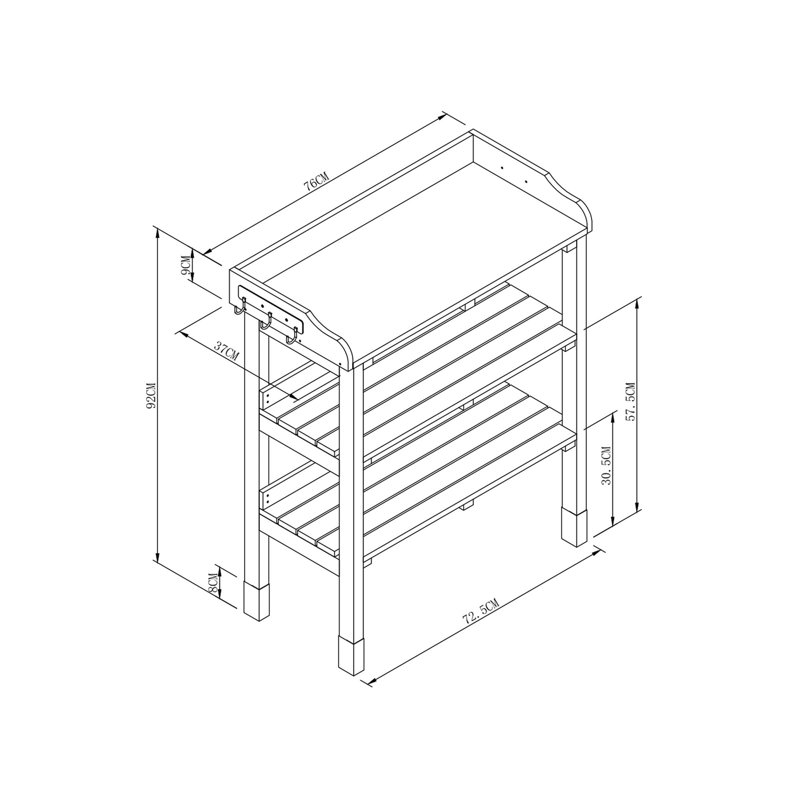 Manufactured Wood Potting Bench