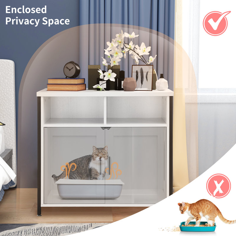 Clarixa Litter Box Enclosure, White