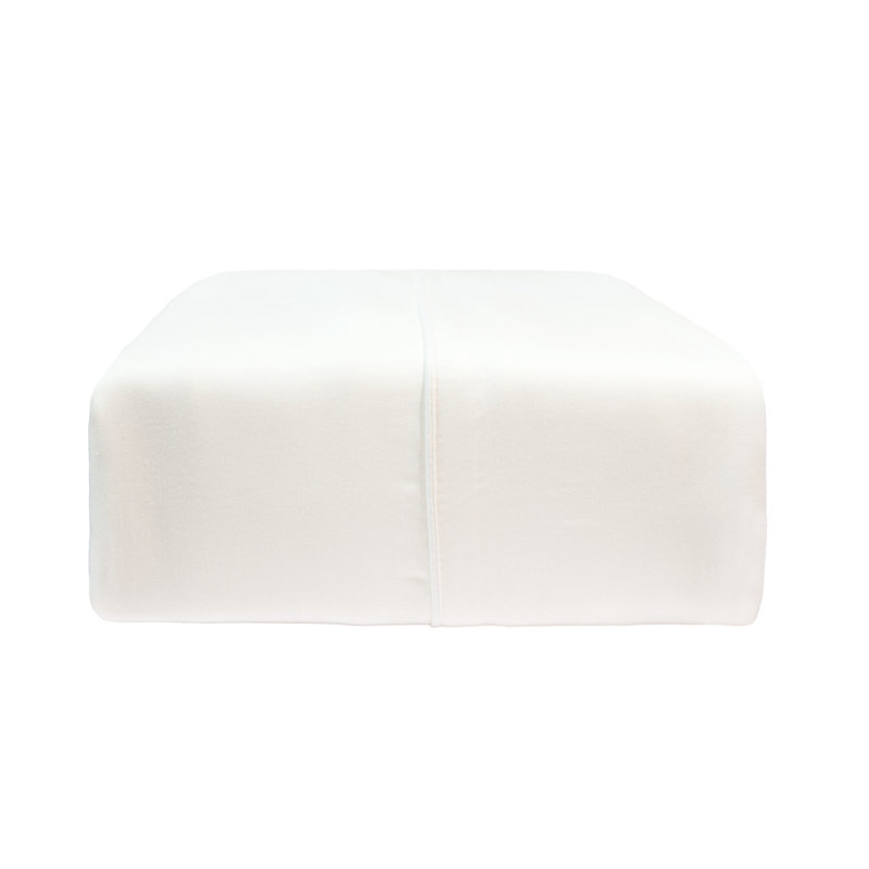 Almeida Rayon Solid Colour Duvet Cover, Queen, Ivory
