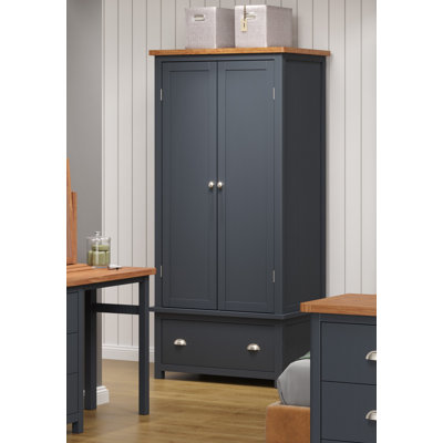 Sather 2 Door Solid + Manufactured Wood Wardrobe