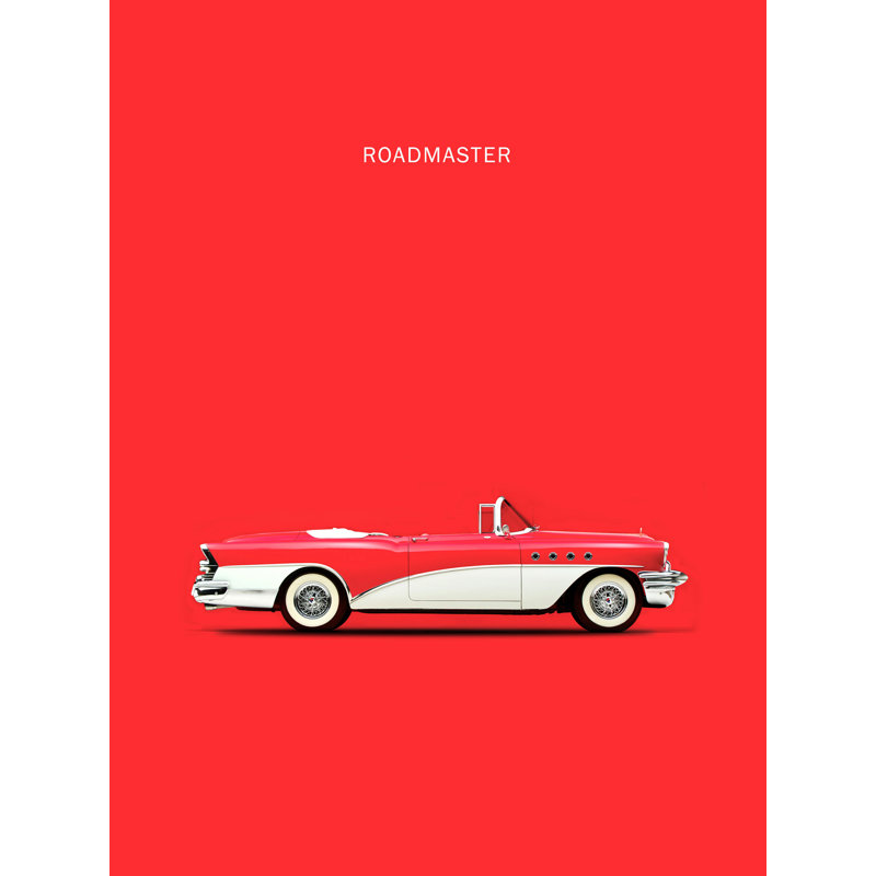 «Buick Roadmaster 55 Red» par Mark Rogan, reproduction sur toile tendue, H 40 po x l 30 po