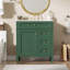 30" Modern Bathroom Vanity with 3 Drawers and Cabinet Door Organizer