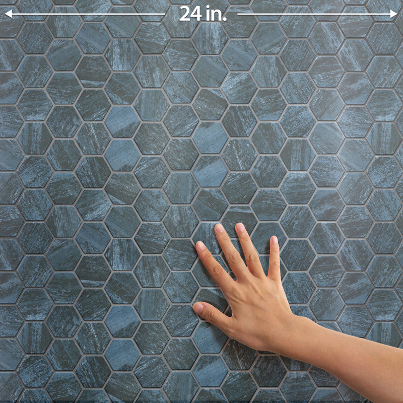 Cassis 2" Hex 11-1/8 In. X 12-5/8 In. Porcelain Mosaic Tile