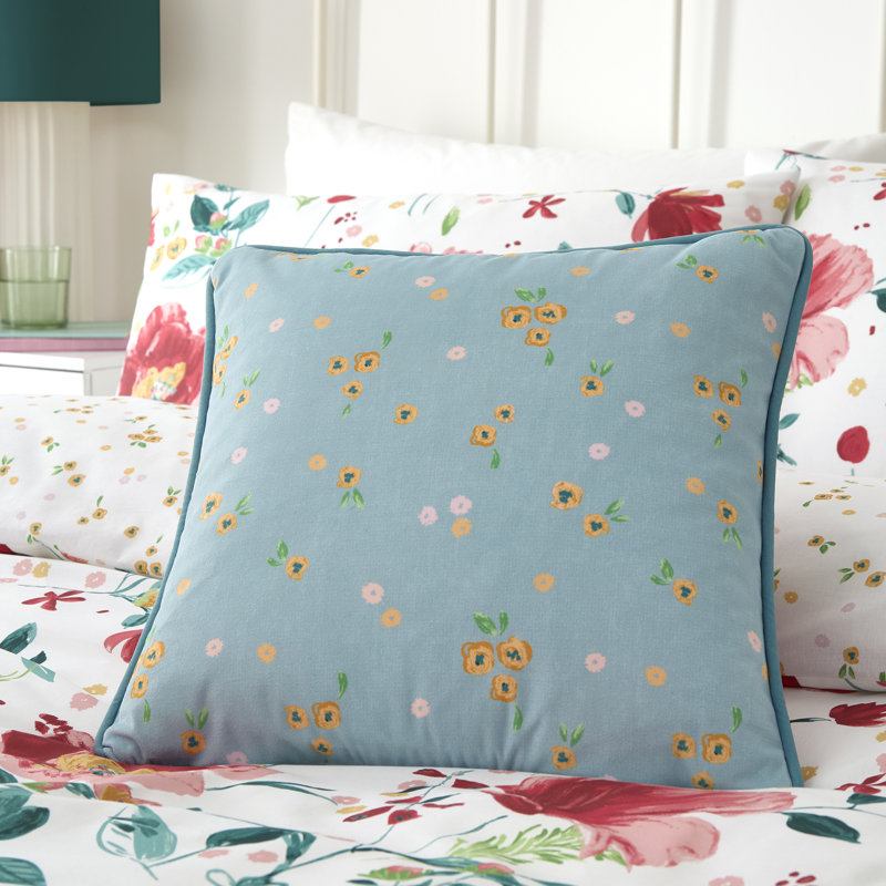 Floral Red Cushion, Cushion Cover
