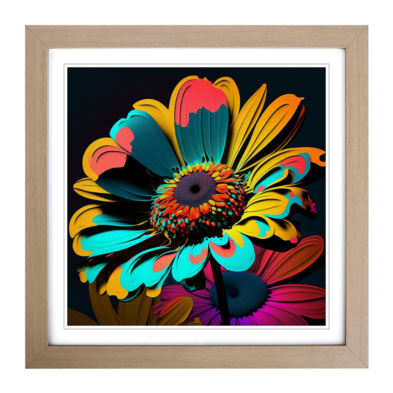 Single Picture Frame Print on Wood, Oak