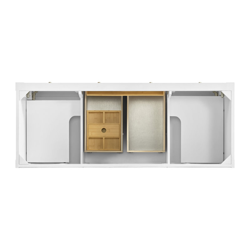 Breckenridge 60'' W Double Vanity, Eternal Jasmine Pearl, Bright White