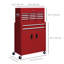 Boîte de rangement pour outils 2 en 1 avec 6 tiroirs, rouge