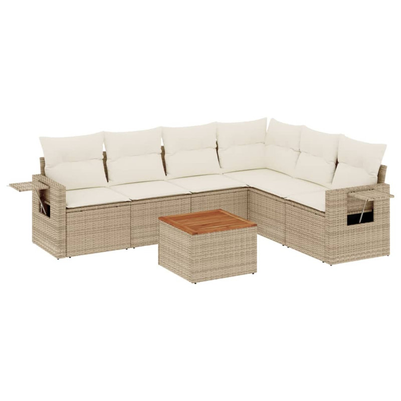 Ensemble de canapé de jardin Vidaxl beige