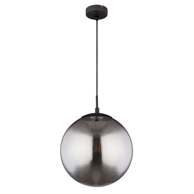 Norbury 1 - Light Black Sphere Pendant, 120cm H x 30cm W x 30cm D