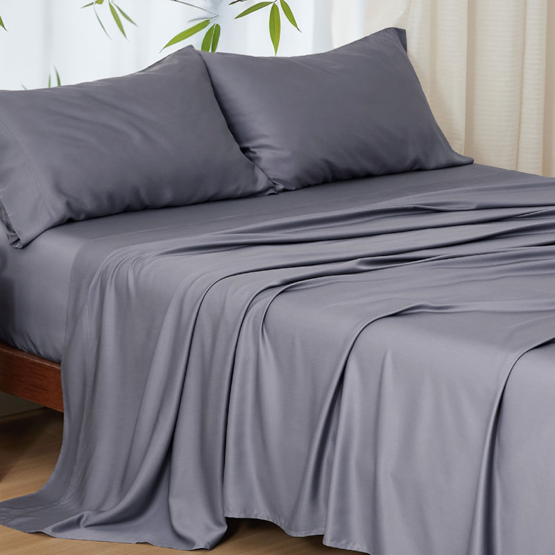 Essential Collection Cooling Rayon Derived from Bamboo Sheet Set, California King Sheet Set with 2 Pillowcases, Brown