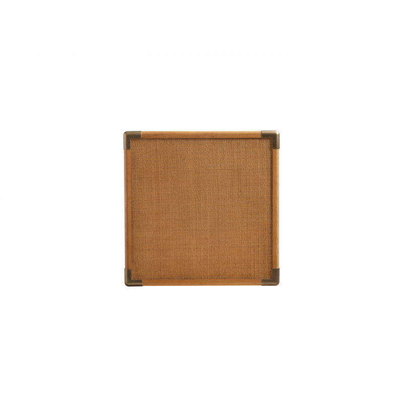 Mid-Century Modern Laguna 3-Drawer Square End Table in Brown
