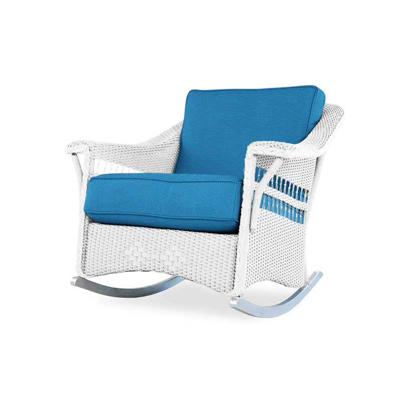 Nantucket Outdoor Rocker Chair, White, Demo Oatmeal