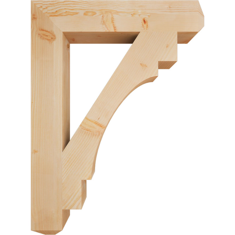 Support l 5 1/2 po x P 34 po x H 46 po Merced Craftsman, Sapin de Douglas, H 46 po x l 5,5 po x P 34 po