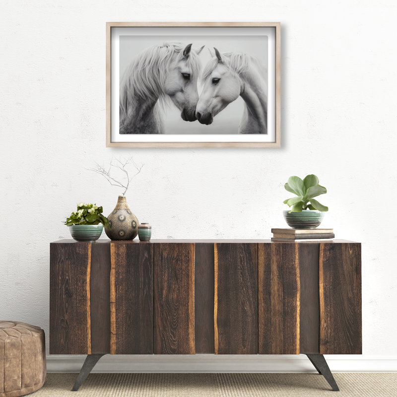 Twin Souls I Print by Oliver Gal, 11.5"H x 16.5"W, Natural Oak Shadowbox