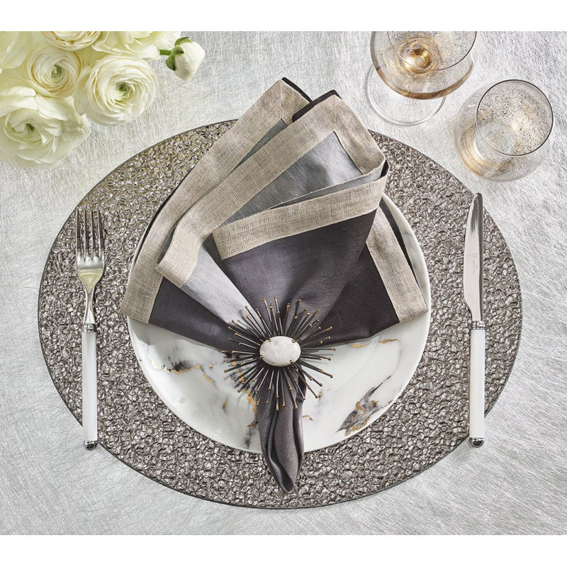 Dip Dye Linen Napkin, Gray