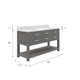 Cronin 60" Carrara White Marble Countertop Bath Vanity with Faucet and Mirror