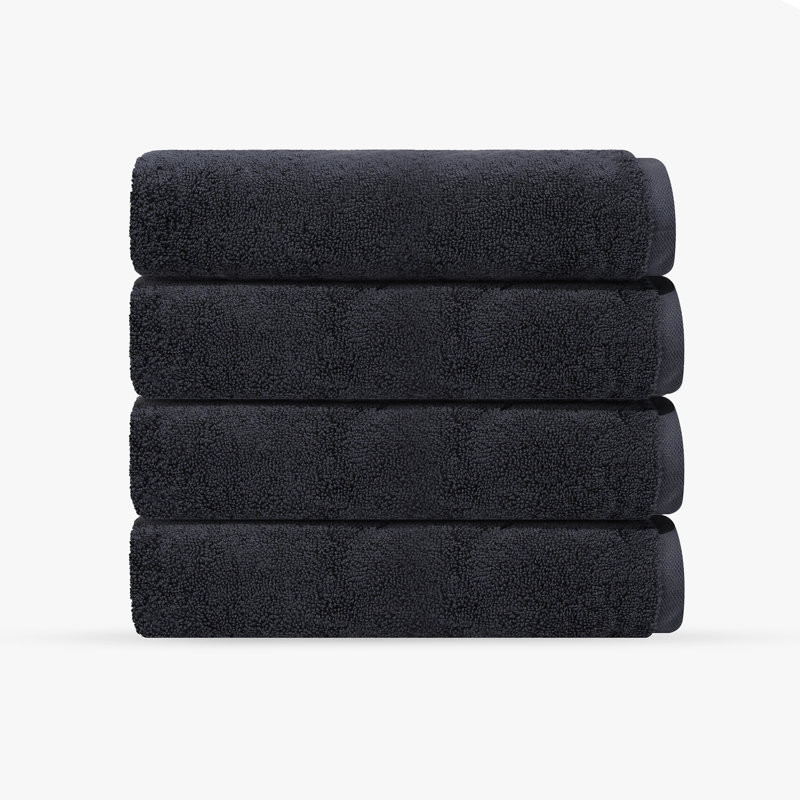Ensemble de 4 serviettes de bain Mac, Gris anthracite
