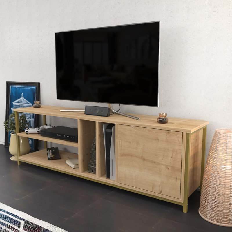 Meuble télé, Beige/or